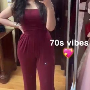 Red 70’s style romper